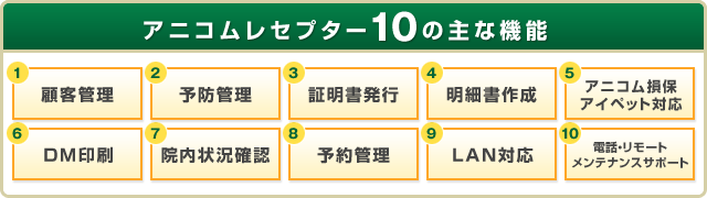 10の主な機能